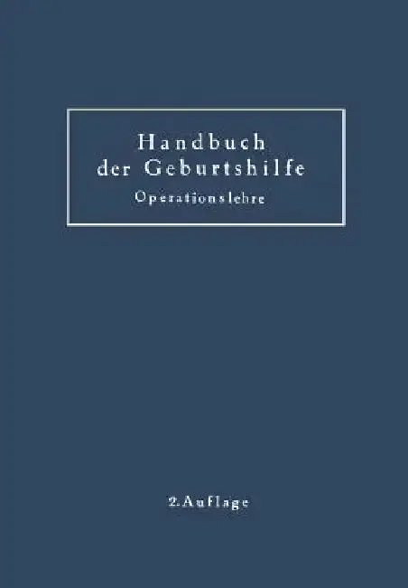 Cover of Geburtshilfliche Operationslehre