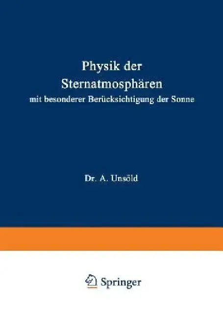 Cover of Physik Der Sternatmosphären