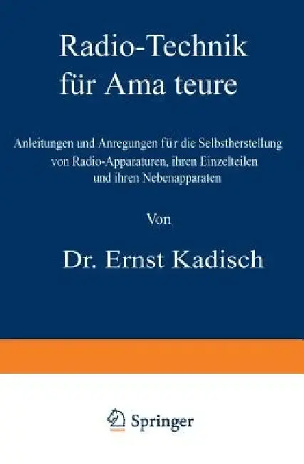 Cover of Radio-Technik Für Amateure
