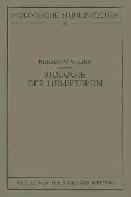 Cover of Biologie Der Hemipteren