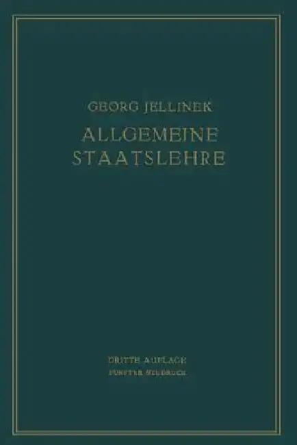Cover of Allgemeine Staatslehre