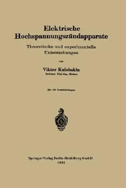 Cover of Elektrische Hochspannungszündapparate