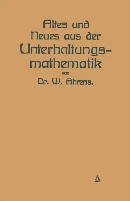 Cover of Altes Und Neues Aus Der Unterhaltungsmathematik