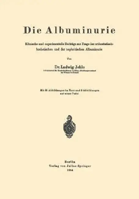 Cover of Die Albuminurie