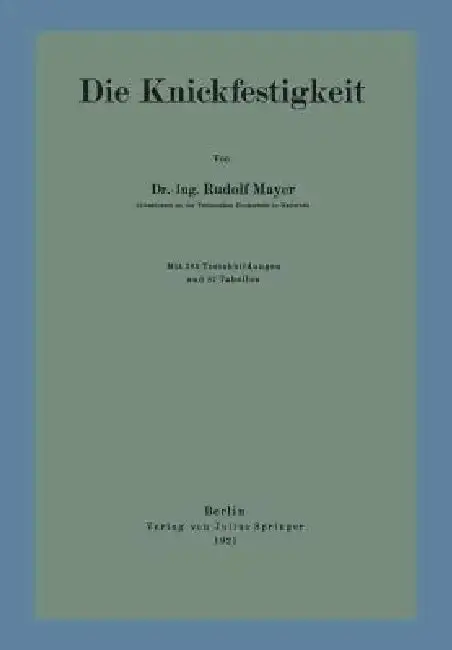 Cover of Die Knickfestigkeit