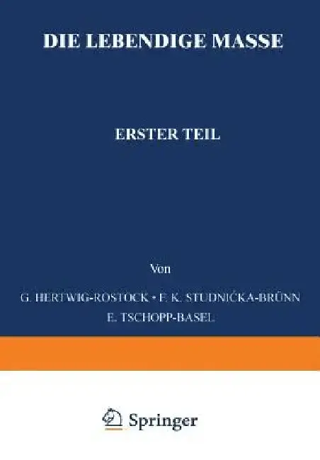 Cover of Die Lebendige Masse