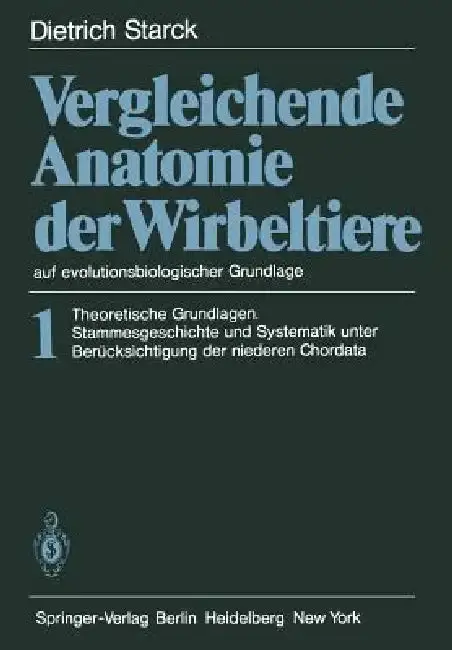 Cover of Vergleichende Anatomie Der Wirbeltiere Auf Evolutionsbiologischer Grundlage