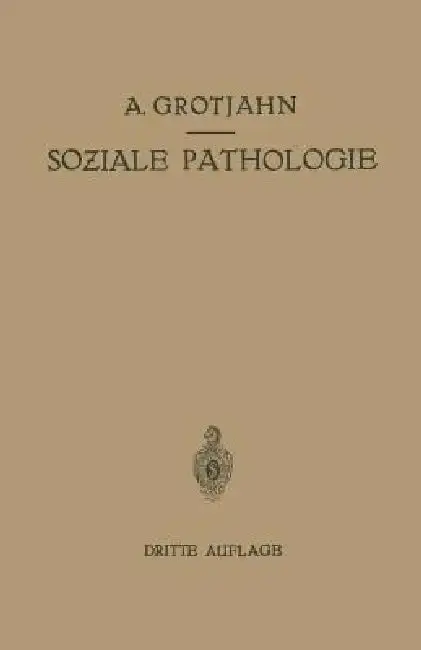 Cover of Soziale Pathologie