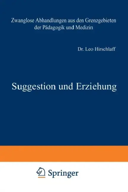 Cover of Suggestion Und Erziehung