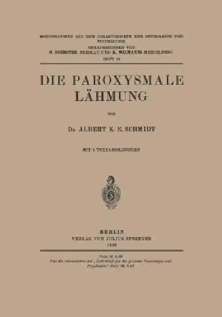 Cover of Die Paroxysmale Lähmung