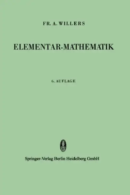 Cover of Elementar-Mathematik