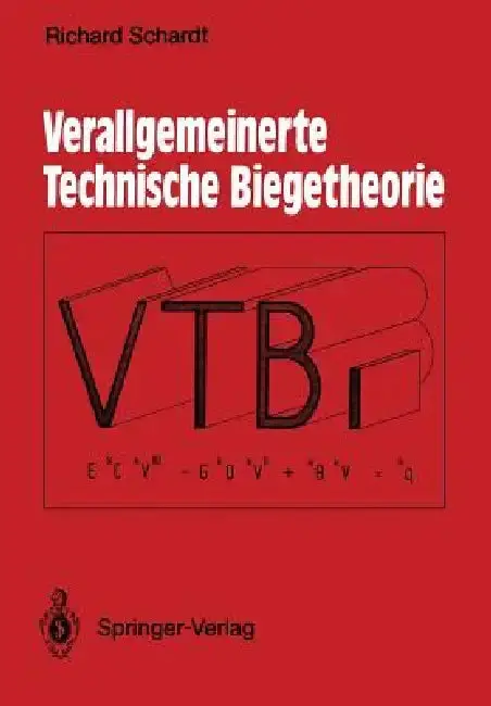 Cover of Verallgemeinerte Technische Biegetheorie