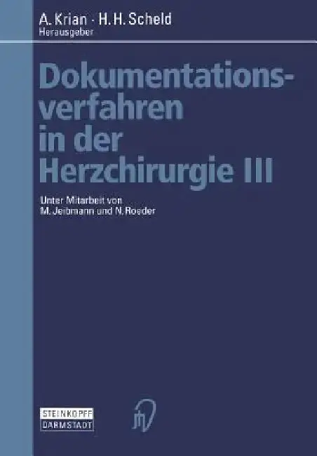 Cover of Dokumentationsverfahren in Der Herzchirurgie III