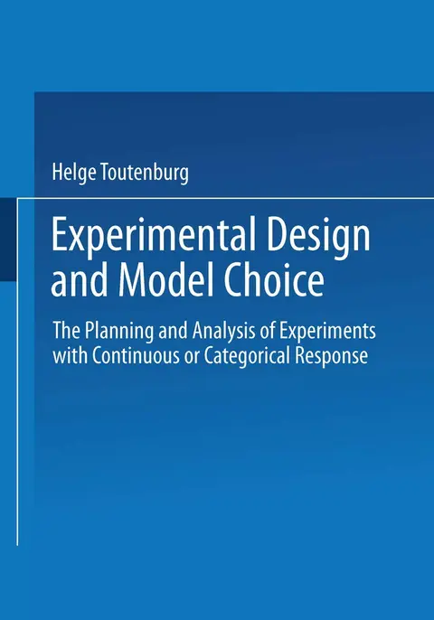 Cover of Experimental Design and Model Choice