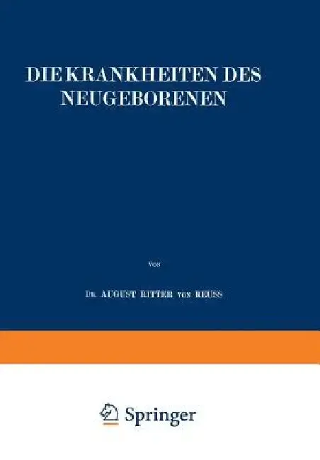 Cover of Die Krankheiten Des Neugeborenen