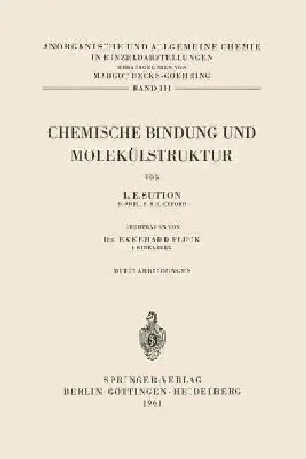 Cover of Chemische Bindung Und Molekülstruktur