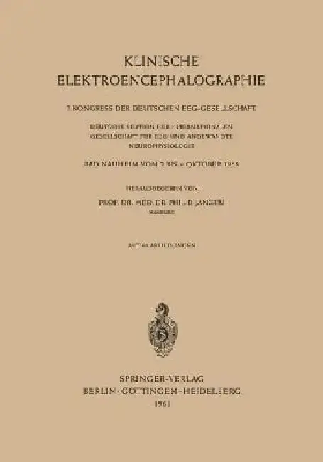 Cover of Klinische Elektroencephalographie