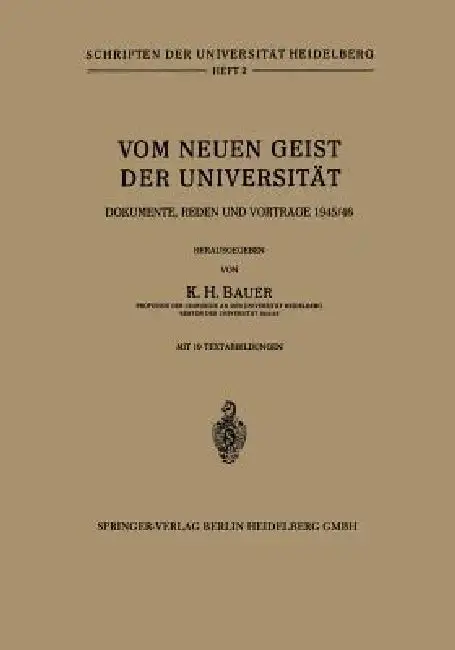 Cover of Vom Neuen Geist Der Universität