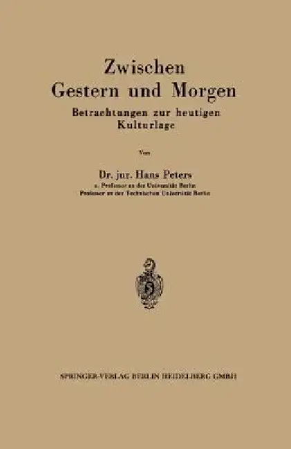 Cover of Zwischen Gestern Und Morgen