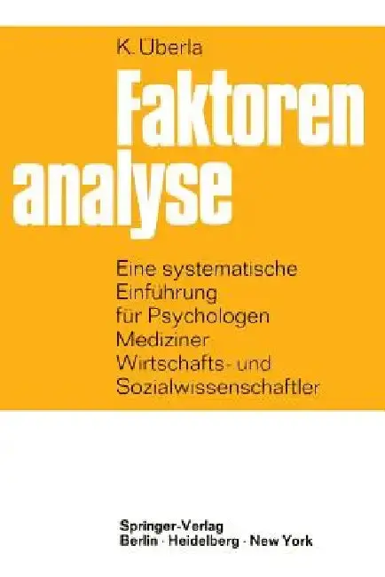 Cover of Faktorenanalyse