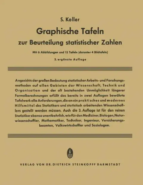 Cover of Graphische Tafeln Zur Beurteilung Statistischer Zahlen