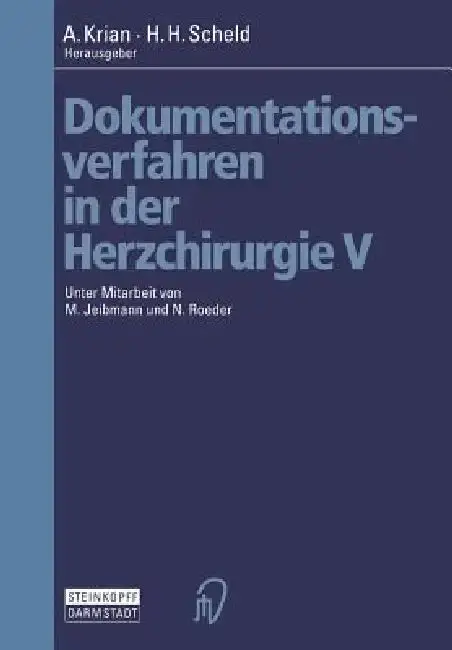 Cover of Dokumentationsverfahren in Der Herzchirurgie V