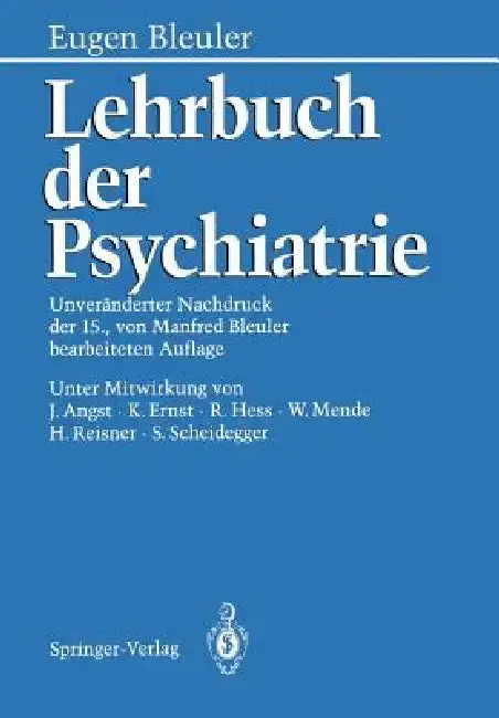 Cover of Lehrbuch Der Psychiatrie