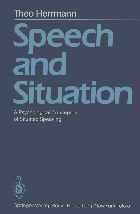 Cover of Speech and Situation