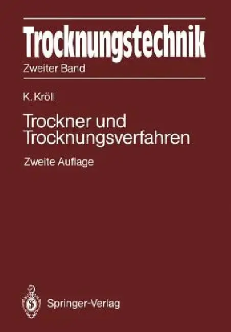 Cover of Trocknungstechnik Zweiter Band