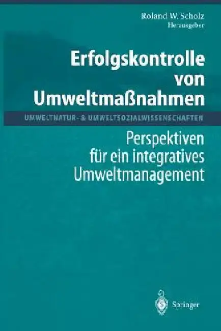 Cover of Erfolgskontrolle Von Umweltmaßnahmen