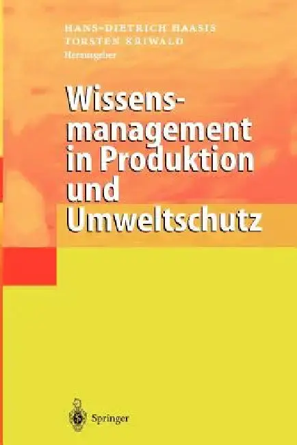 Cover of Wissensmanagement in Produktion Und Umweltschutz