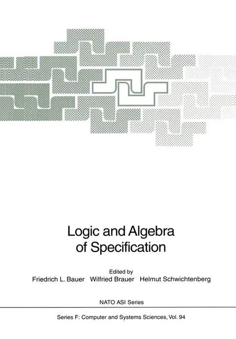 Cover of Logic and Algebra of Specification