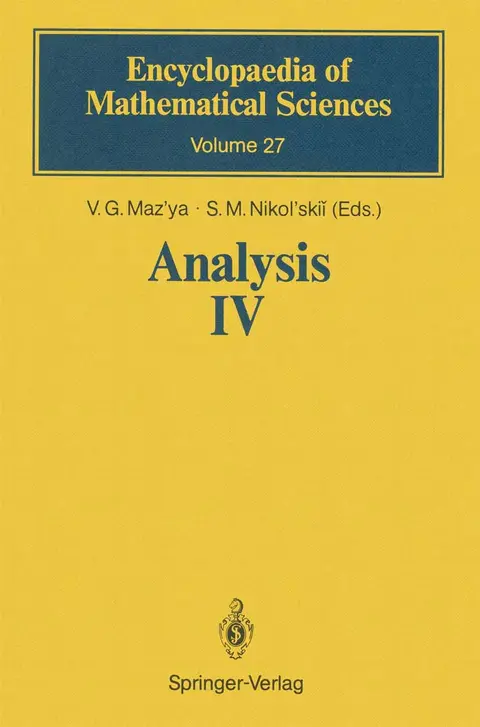 Cover of Analysis IV