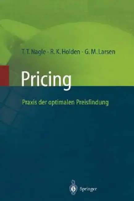 Cover of Pricing -- PRAXIS Der Optimalen Preisfindung