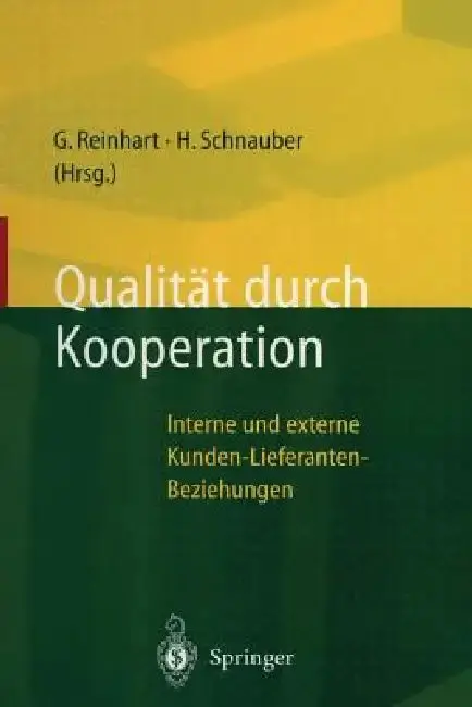 Cover of Qualität Durch Kooperation