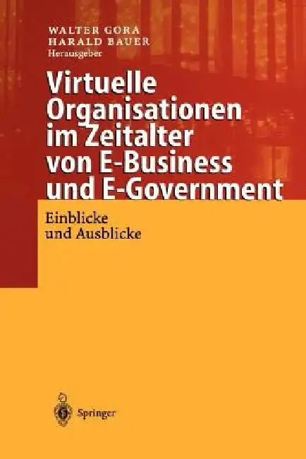 Cover of Virtuelle Organisationen Im Zeitalter Von E-Business Und E-Government