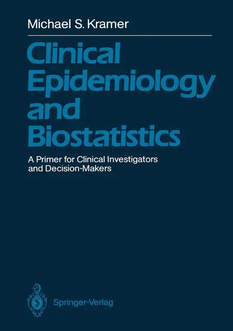 Cover of Clinical Epidemiology and Biostatistics