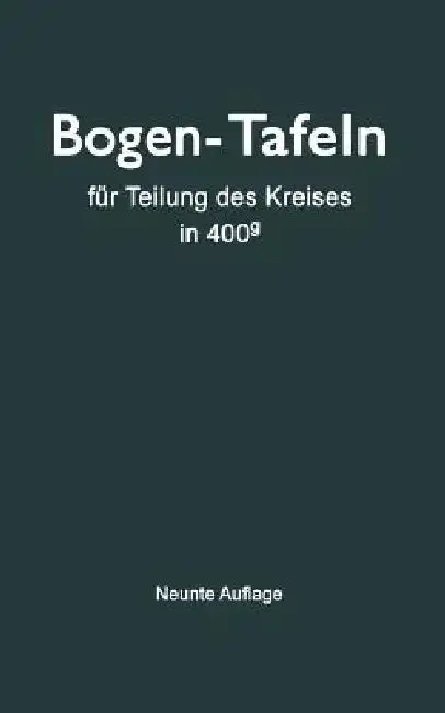 Cover of Taschenbuch Zum Abstecken Von Kreisbogen