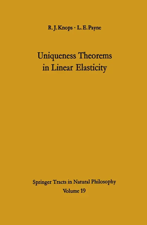 Cover of Uniqueness Theorems in Linear Elasticity