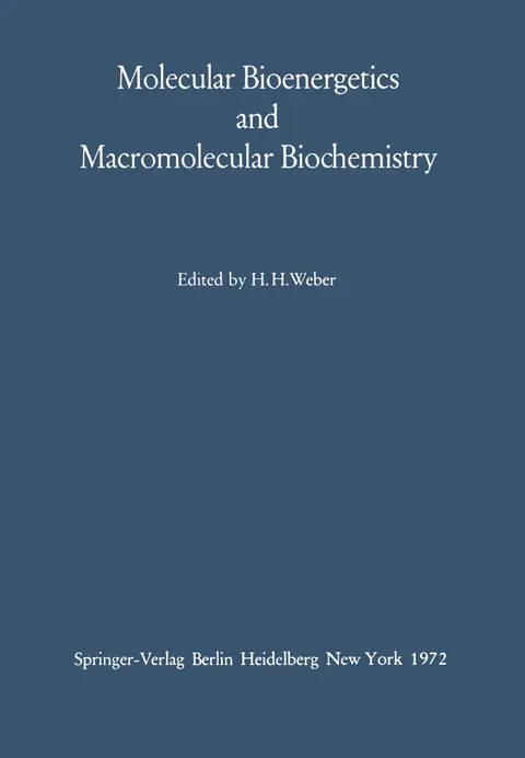 Cover of Molecular Bioenergetics and Macromolecular Biochemistry