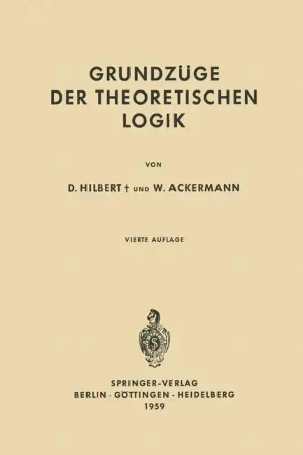 Cover of Grundzüge Der Theoretischen Logik
