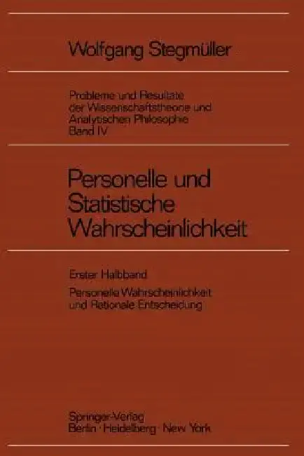 Cover of Personelle Und Statistische Wahrscheinlichkeit