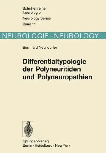 Cover of Differentialtypologie Der Polyneuritiden Und Polyneuropathien