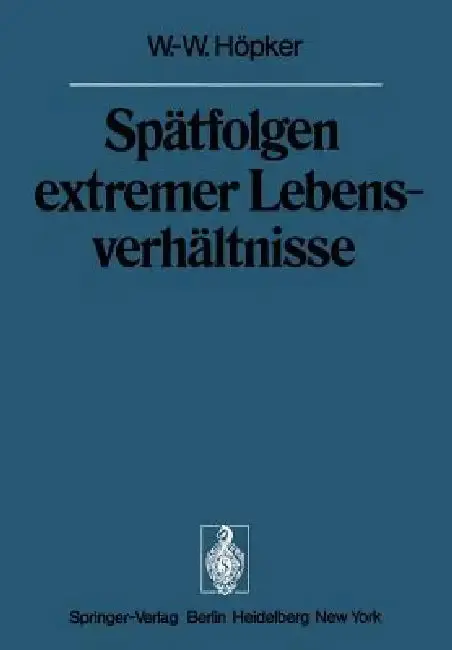 Cover of Spätfolgen Extremer Lebensverhältnisse