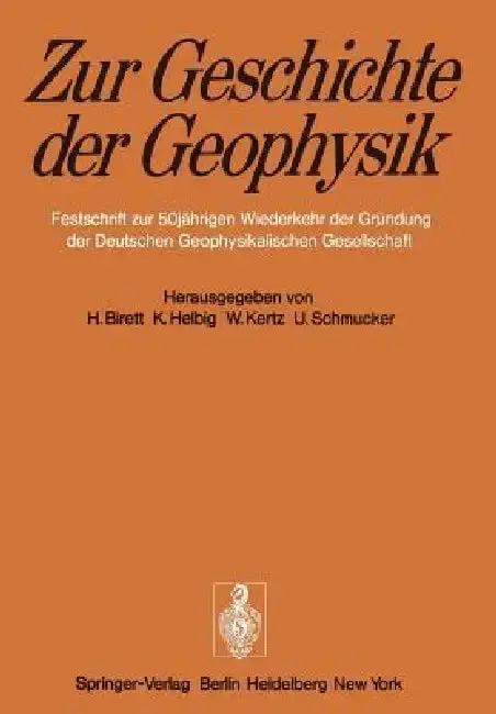 Cover of Zur Geschichte Der Geophysik