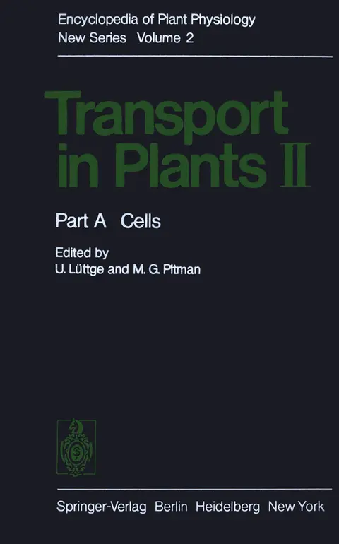 Cover of Transport in Plants II