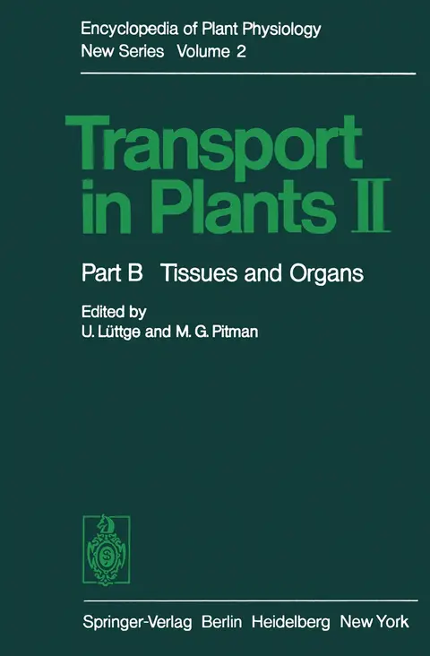Cover of Transport in Plants II
