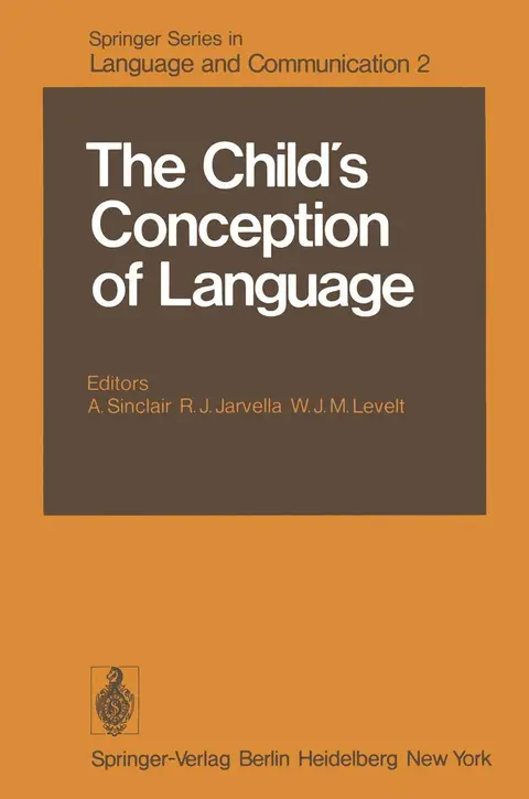 Cover of The Child’s Conception of Language