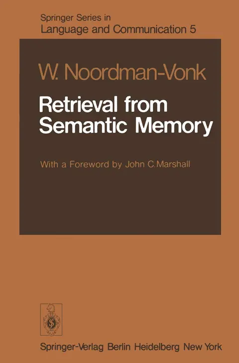 Cover of Retrieval from Semantic Memory