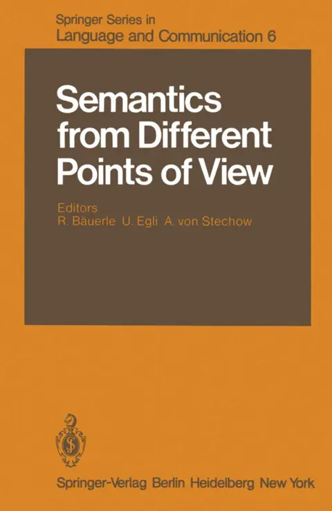 Cover of Semantics from Different Points of View